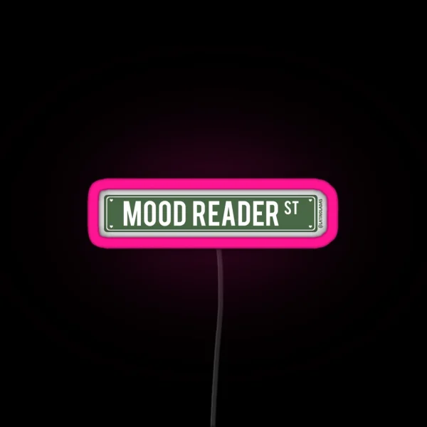 Mood Reader St Aesthetic Bookish Dark Green RGB Neon Sign