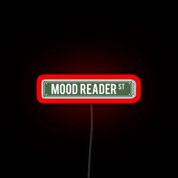 Mood Reader St Aesthetic Bookish Dark Green RGB Neon Sign