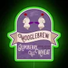 Vibrant RGB Neon Sign Featuring Mooglebrew's Kupoberry Ale Logo Style Decor