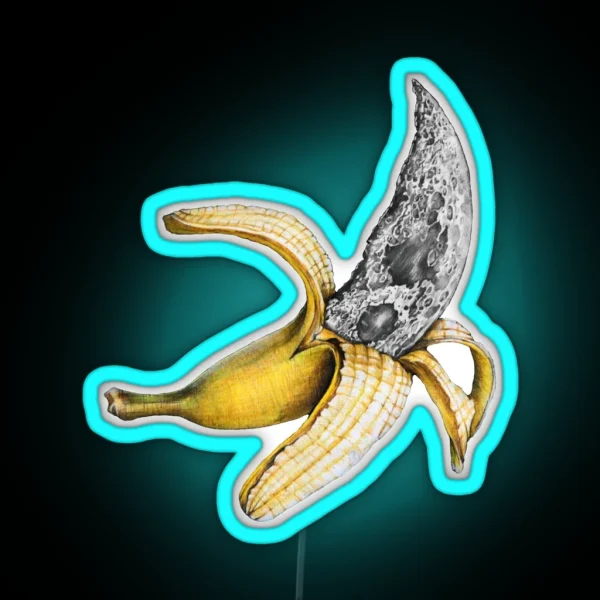 Moon Banana RGB Neon Sign