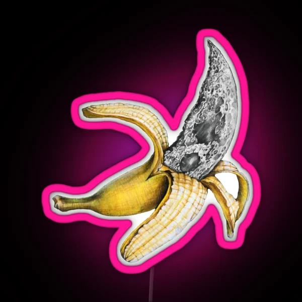 Moon Banana RGB Neon Sign