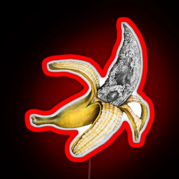 Moon Banana RGB Neon Sign
