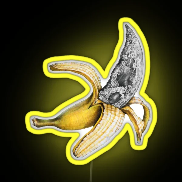 Moon Banana RGB Neon Sign