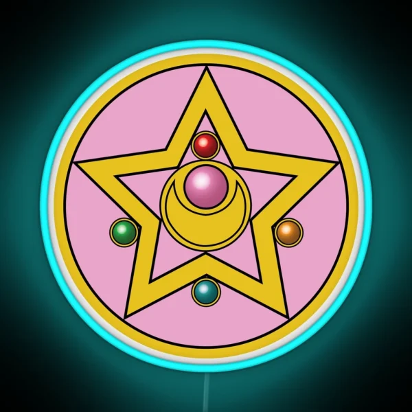 Moon Prism Power Make Up RGB Neon Sign