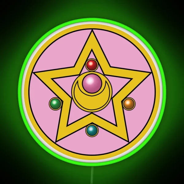 Moon Prism Power Make Up RGB Neon Sign