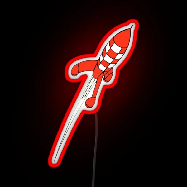 Moon Rocket RGB Neon Sign