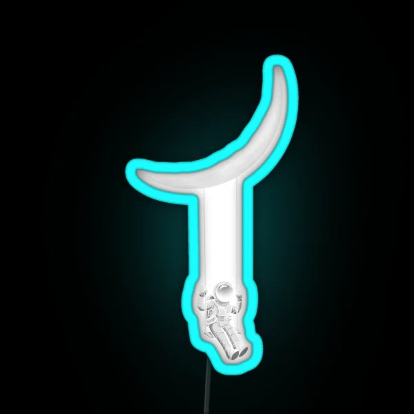 Moon Swing RGB Neon Sign