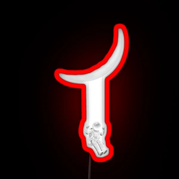 Moon Swing RGB Neon Sign