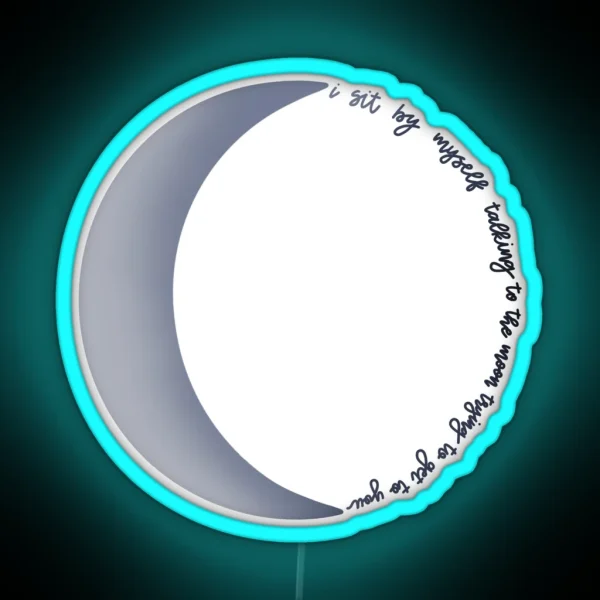 Moon Talking To The Moon Bruno Mars RGB Neon Sign