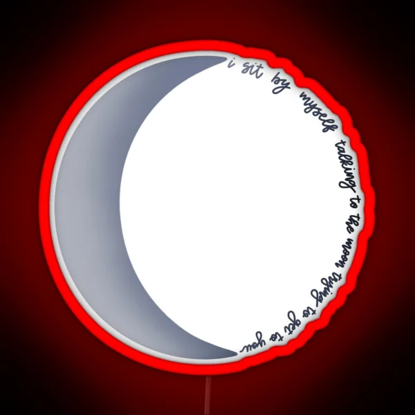 Moon Talking To The Moon Bruno Mars RGB Neon Sign