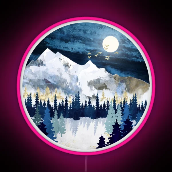 Moonlit Snow RGB Neon Sign