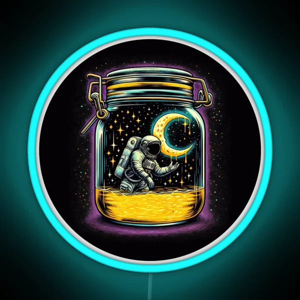 Moonshine Astronaut RGB Neon Sign