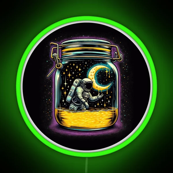 Moonshine Astronaut RGB Neon Sign