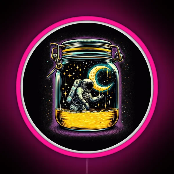 Moonshine Astronaut RGB Neon Sign
