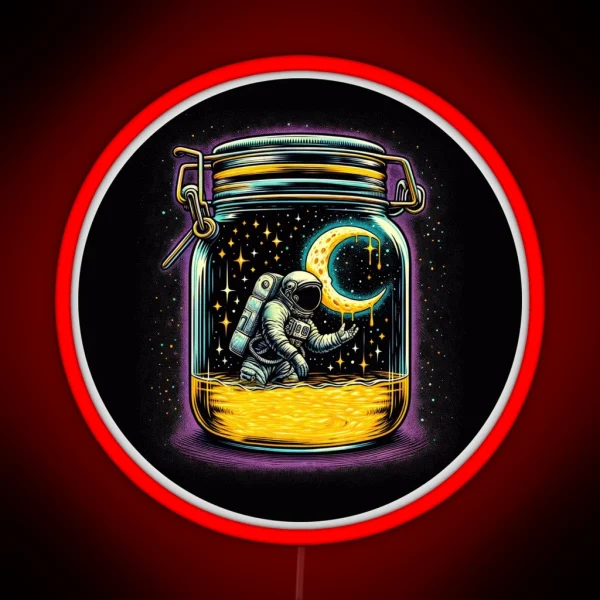 Moonshine Astronaut RGB Neon Sign