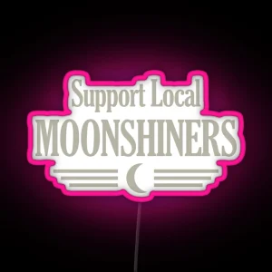 Moonshine Bourbon And Whiskey Moonshiner RGB Neon Sign