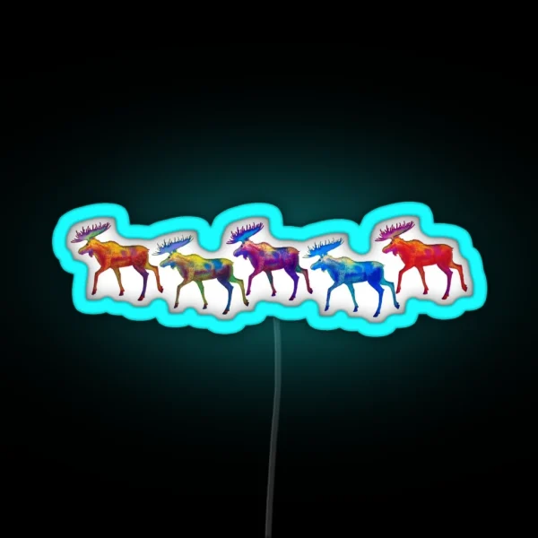 Moose Mystique Design RGB Neon Sign