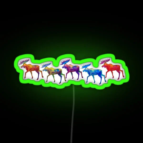 Moose Mystique Design RGB Neon Sign