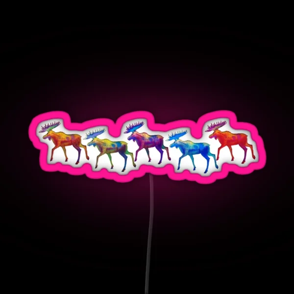 Moose Mystique Design RGB Neon Sign