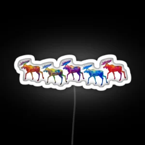 Moose Mystique Design RGB Neon Sign