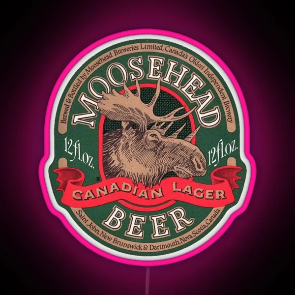 MOOSEHEAD Canadian Lager Label RGB Neon Sign