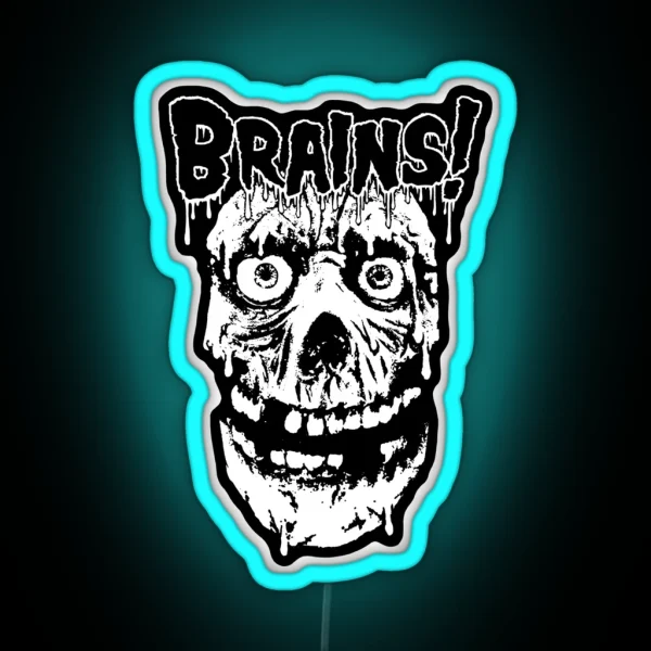 MORE BRAINS RGB Neon Sign
