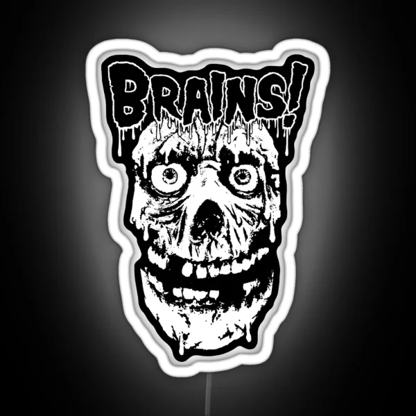 MORE BRAINS RGB Neon Sign