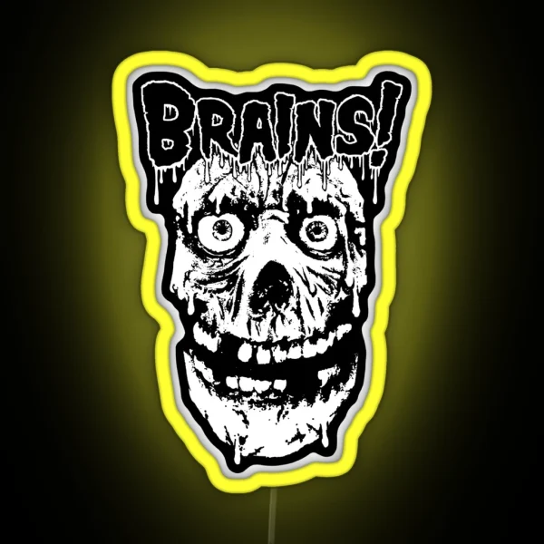 MORE BRAINS RGB Neon Sign