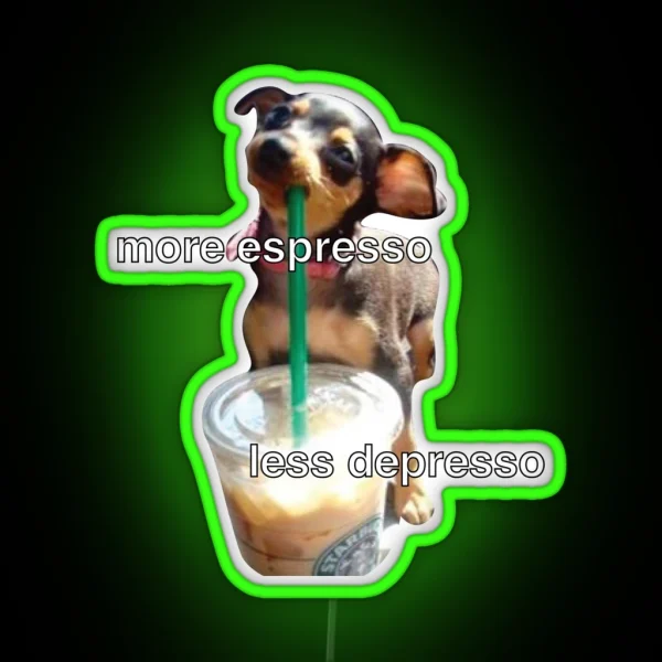 More Espresso Less Depresso RGB Neon Sign