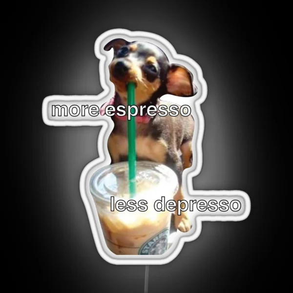 More Espresso Less Depresso RGB Neon Sign