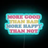 Optimistic vibes with vibrant RGB neon lighting for home decor.