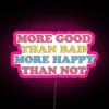 RGB Neon Sign with Inspiring Quote for Home Decor Happiness