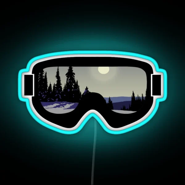 Morning Goggles Goggle Art Dopeyart RGB Neon Sign