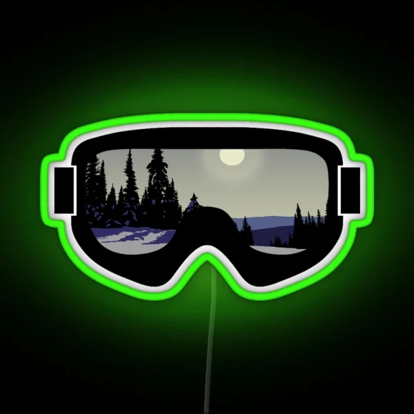 Morning Goggles Goggle Art Dopeyart RGB Neon Sign