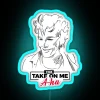 Take on Me inspired nostalgia with vibrant Morten Harket neon artwork