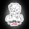 Vibrant RGB Neon Sign Illuminates the Iconic A-ha Song 'Take On Me'