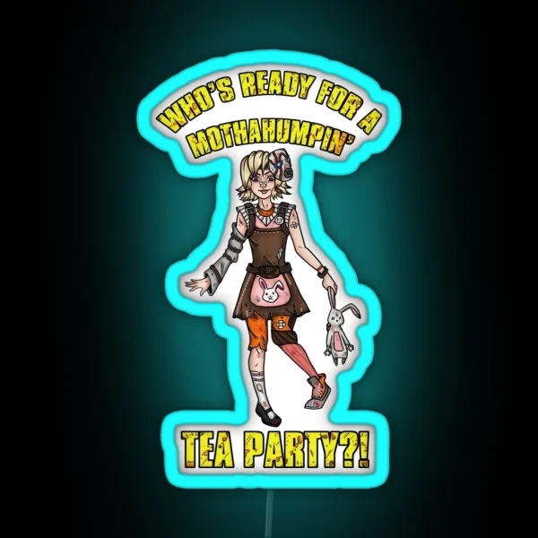 Mothahumpin TEA PARTY RGB Neon Sign