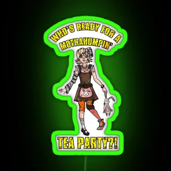 Mothahumpin TEA PARTY RGB Neon Sign