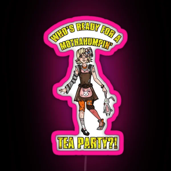Mothahumpin TEA PARTY RGB Neon Sign