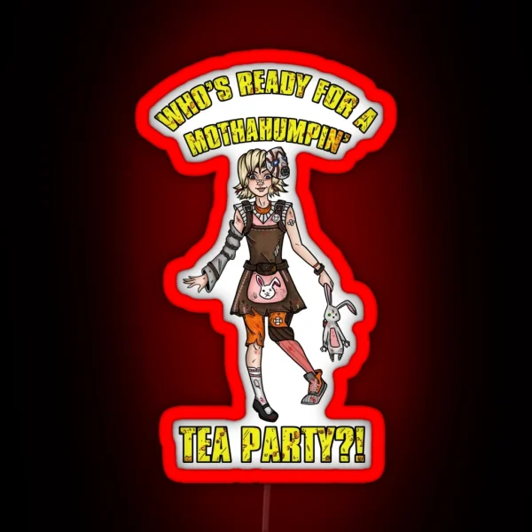 Mothahumpin TEA PARTY RGB Neon Sign