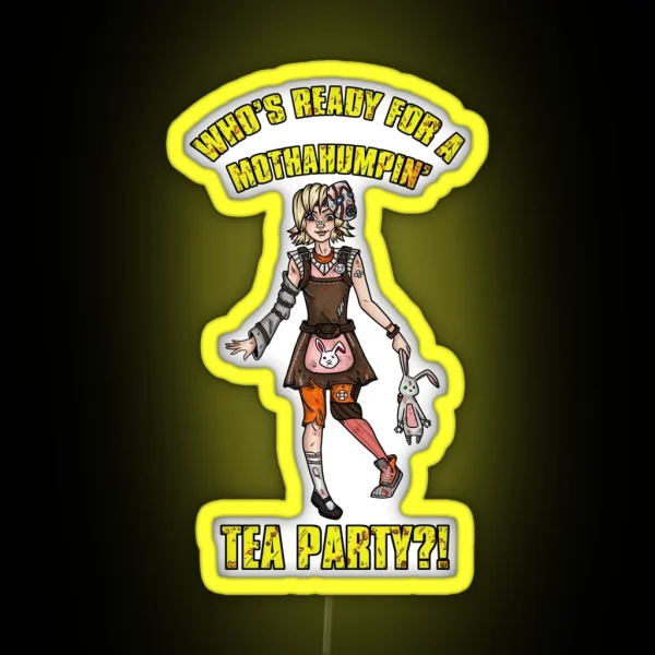 Mothahumpin TEA PARTY RGB Neon Sign