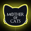 Bright LED mother cat themed decorative home wall display