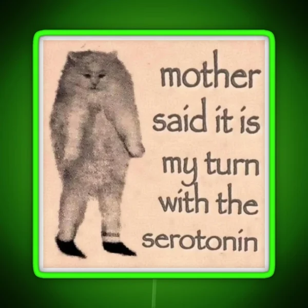Mother Said It Is My Turn With The Serotonin RGB Neon Sign