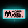 Unique Cryptid Neon Sign featuring the Mysterious Mothman Legend