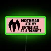 Whimsical Cryptid Decor, Retro-Style Mothman Neon Sign, Home Accents Lighting