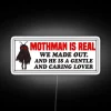 Whimsical RGB LED Sign Depicting Comical Mothman Mysterious Legend Humor
