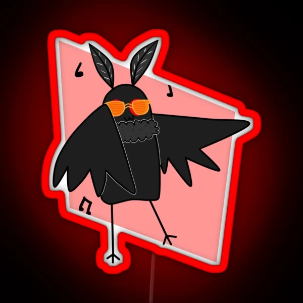 Mothman Partying RGB Neon Sign