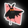 Unique Mysterious LED Sign Featuring Glowing Mothman Party Decoration Colors