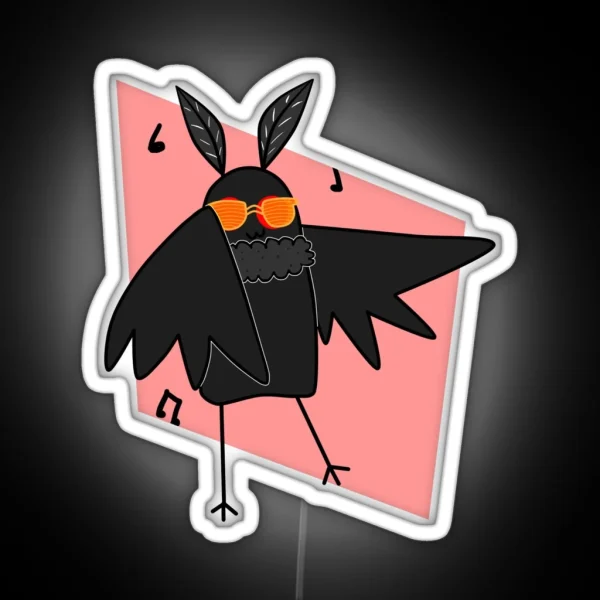 Mothman Partying RGB Neon Sign