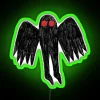 Electric Mothman art decor in vibrant full color RGB neon